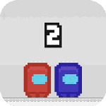 Pixel Us Red and Blue 2